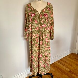 April Cornell Floral Smocked Dress